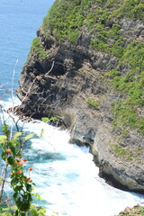 rocky coast of the island