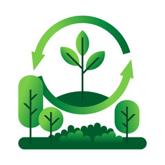 Reforestation Logo - restocking of forests
