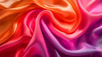 Foto op Plexiglas Tela de seda con colores vivos © VicPhoto