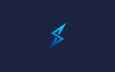 letter s with electricity logo icon design vector design template inspiration