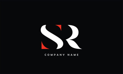 SR, RS, S, R Abstract Letters Logo Monogram