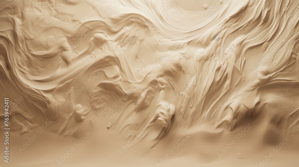 Aufkleber soft creamy swirls creating an abstract and hypnotic texture that resembles a close-up of a delicate