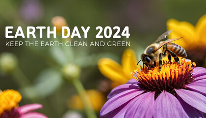 Earth Day 2024: Celebrating Biodiversity and Pollinator Protection  - obrazy, fototapety, plakaty