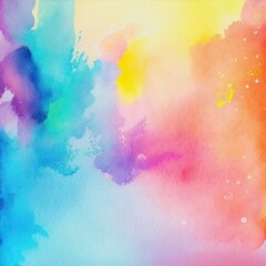 Abstract watercolor painting with bright hues
