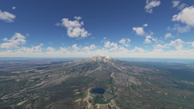 Aerial drone shot of Whanganui - Tongariro National Park. New Zealand