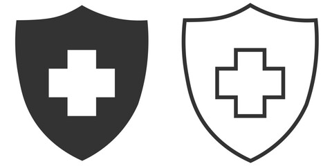 protection immune icon. Shield symbol virus immune system design vector ilustration.