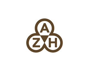 AZH logo design vector template