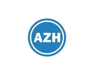 AZH logo design vector template