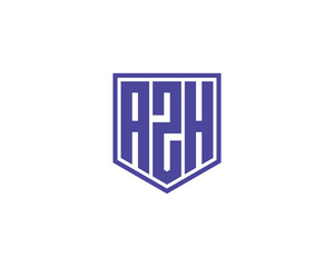 AZH logo design vector template