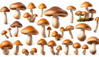 mushrooms isolated on white background