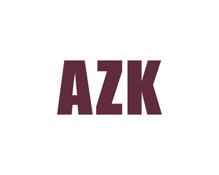 AZK logo design vector template