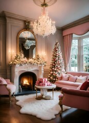 christmas tree with fireplace