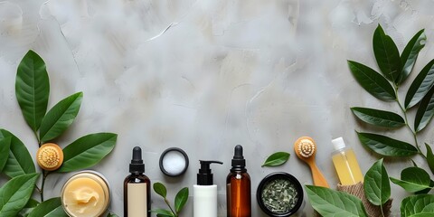 Eco-Friendly and Wellness-Focused Beauty Products for a Healthy,Sustainable Lifestyle - obrazy, fototapety, plakaty