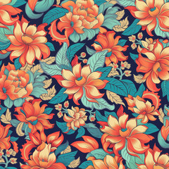 an oriental flower pattern