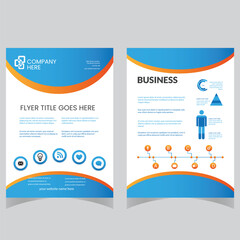 Corporate business flyer template design set, Brochure design, cover modern layout, annual report, poster, flyer in A4 with colorful business proposal, promotion, advertise, publication, cover page.