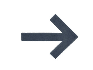 Grey arrow on white background. Grey arrow pointing right for navigation, arrow cursor, exit, evacuation sign - Powered by Adobe
