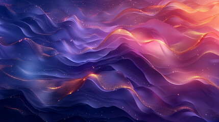 abstract background, mild blue to purple color, with golden line art