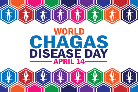 World Chagas Disease Day wallpaper with shapes and typography. World Chagas Disease Day, background