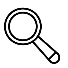 Magnifying Glass Vector Line Icon Design