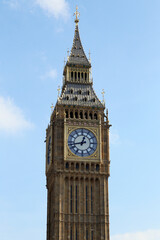 Fototapeta na wymiar The Elizabeth Tower, also know as Big Ben