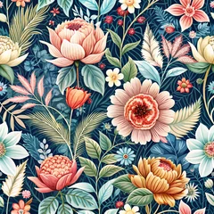 Türaufkleber pattern with flowers © tiks