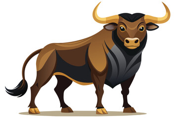 realistic bull on vector design 7.eps