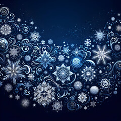 christmas background with snowflakes