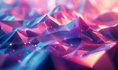 Crystalline Contours capture the essence of Neon Origami illuminated by Laser Lines creating a landscape of Holographic Hues