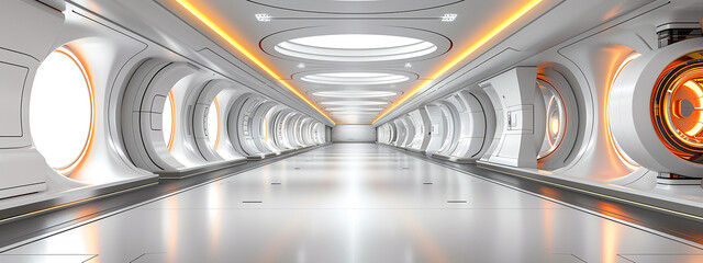 3D neon background studio futuristic corridor modern interior 3D Background tunnel light