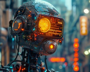 Fototapeta premium Mechanism Mediator is supervised by Smart Supervisors Overheat Off switch with priority on AI Disruptor Detector