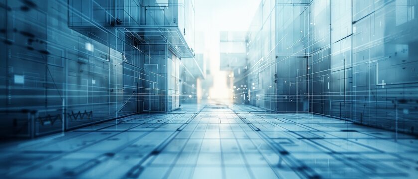 Tilted Perspective Create a blueprint background with a tilted angle adding depth and dynamism to the scene