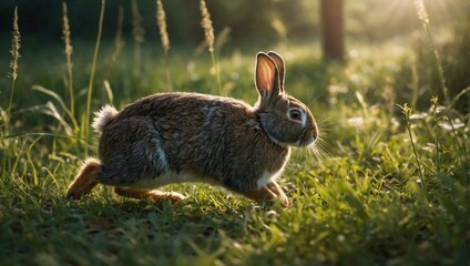 Fototapeta premium rabbit in the grass