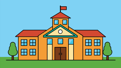 school building cartoon vector design .eps