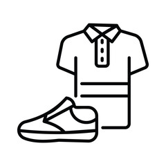 Sportswear  icon editable stock vector illustration.