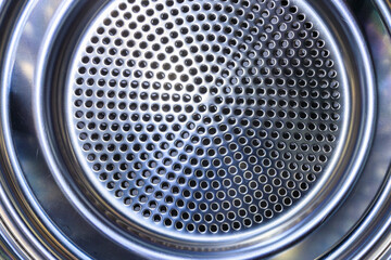 The interior of the drum of an electric dryer