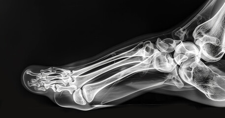 Radiografía de un pie.