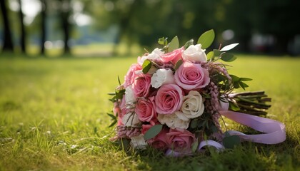 wedding bouquet of roses