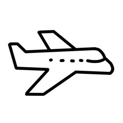 Set of Plane Vector Line icon