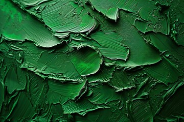 Painting close up of green abstract acrylic color texture background in high resolution - obrazy, fototapety, plakaty