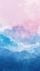 A soft pastel gradient that fades from dawn pink to serene blue - obrazy, fototapety, plakaty