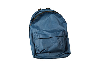 Blue backpack isolated on white