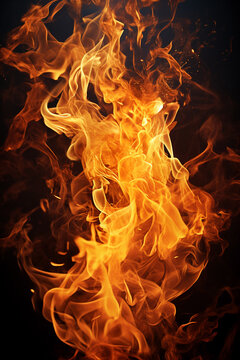 Aerial Ember, Whirling Flames, Inferno Dance, spicy aroma, conjuring images of dancing flames Photography, Backlights, HDR