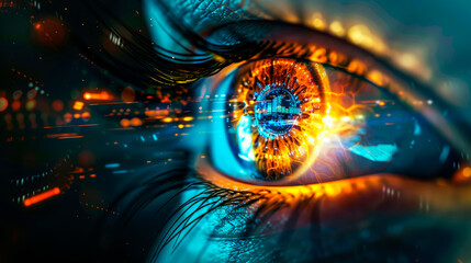 Abstract high tech eye concept.Technology concept.