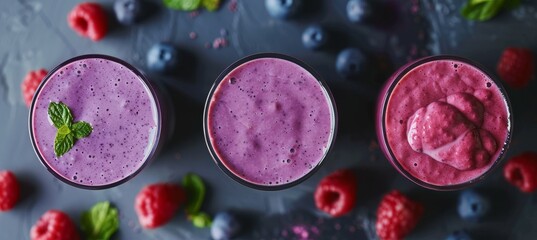 Selective focus on fruit smoothie  detox diet and healthy vegetarian eating concept