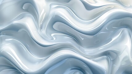 Gentle Undulating Waves of Creamy White Texture - obrazy, fototapety, plakaty