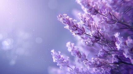 Fototapeta na wymiar KS Lavender flowers in purple color closeup blurred backg