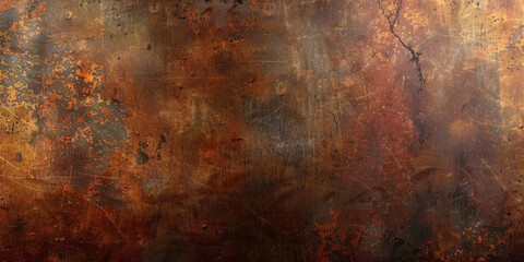 Rustic metal background with distressed brown and rust tones,A rusty metal surface with clear signs of corrosion and rust formation. for backgrounds, textures, industrial concepts, banner