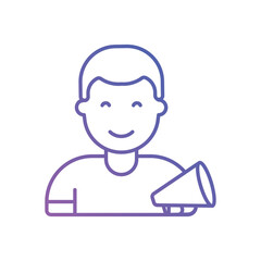 Obraz premium Thin Line Director vector icon