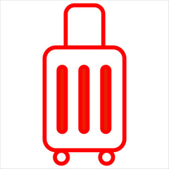 luggage, suitcase icon vector illustration symbol