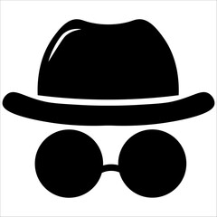 incognito, spy icon vector illustration symbol